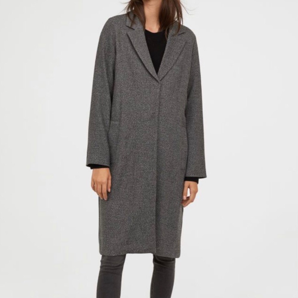 H&M Grey Straight Coat